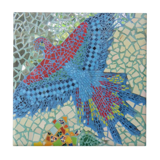 Carreau Mosaïque d'oiseaux (Devant)