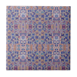 Carreau Mosaïque marocaine design d'inspiration bleu beige