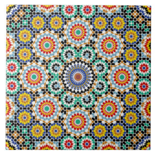 Carreau Mosaique Marocaine Motif Bohème Traditionnel
