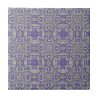 Carreau mosaïque marocaine motif géométrique violet olive