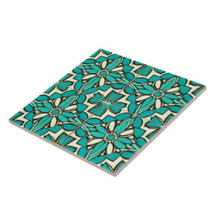 Carreau Mosaïque marocaine Turquoise