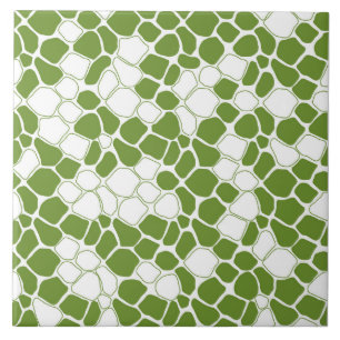 Carreau Mosaïque moderne, abstraite, vert pastel, blanc