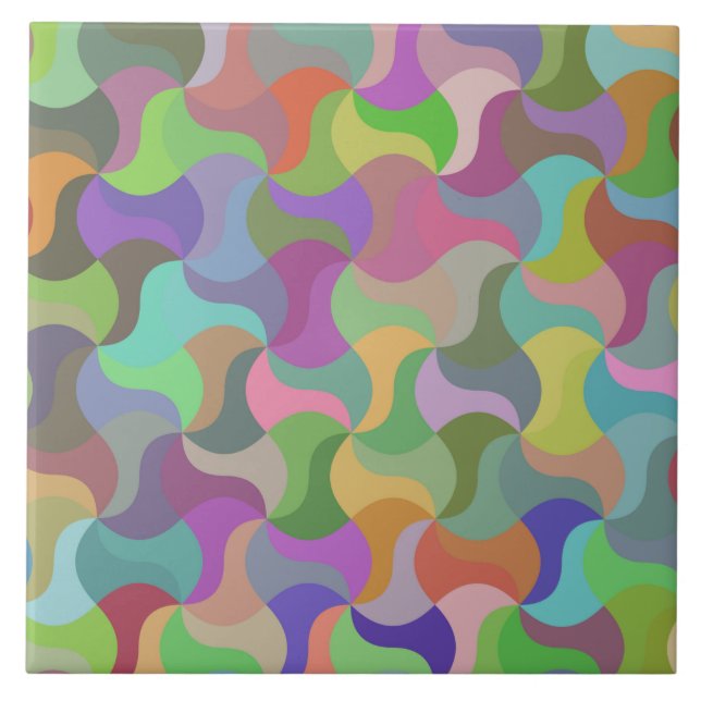 Carreau mosaïque pastel céramique (Devant)