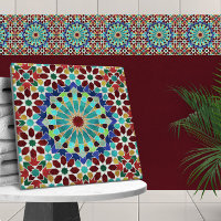 Mosaïque traditionnelle marocaine colorée