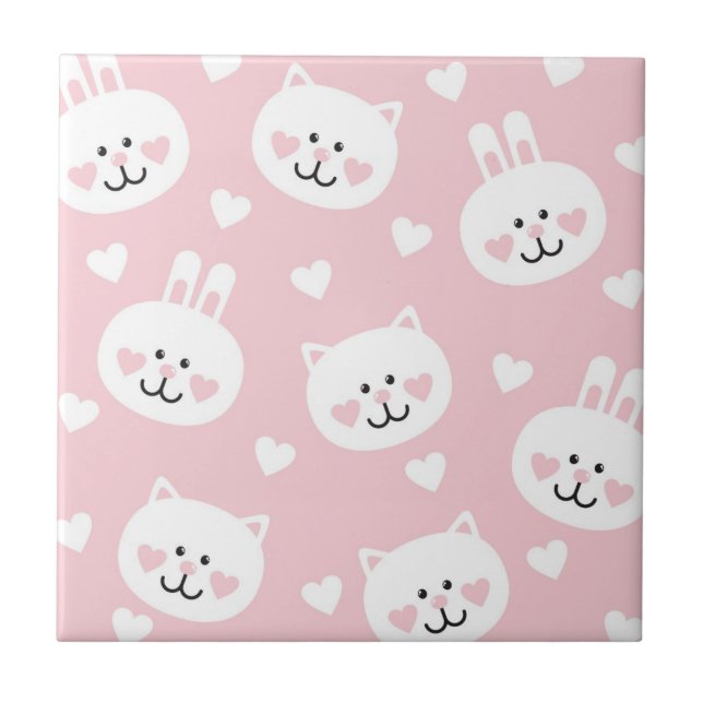 Carreau Motif 2 d'amour (Devant)