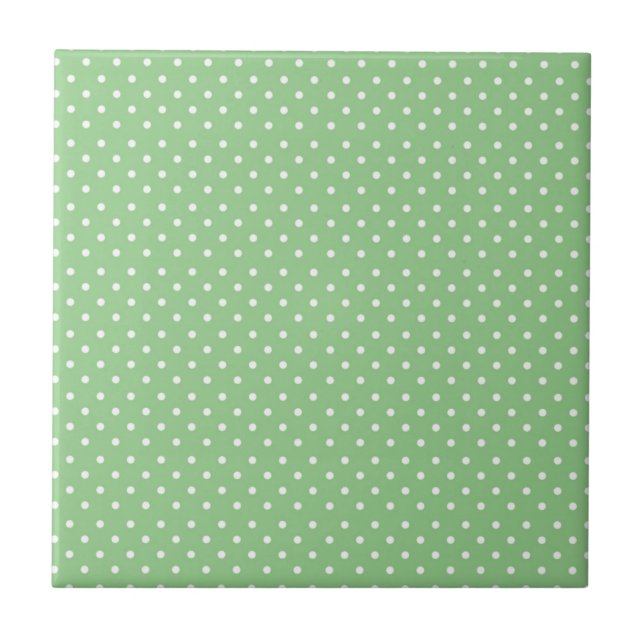 Carreau Motif à points Polka vert (Devant)