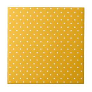 Carreau Motif à pois jaune-orange continu