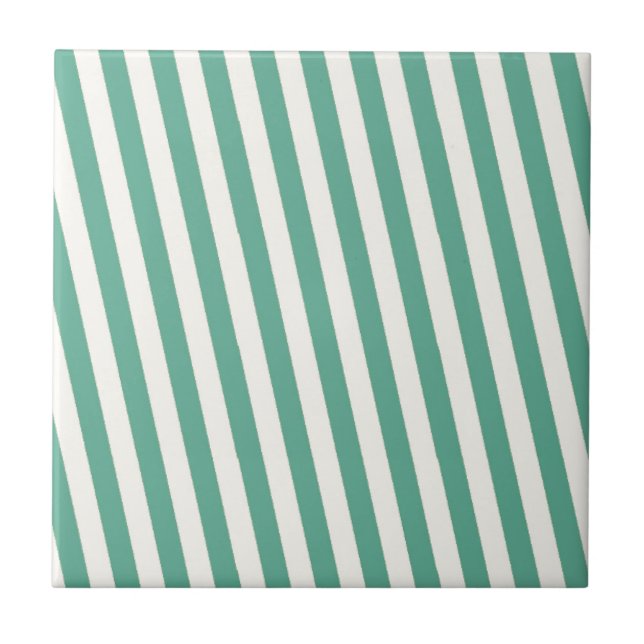 Carreau Motif à rayures bleu rétro (Devant)