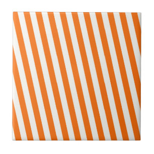 Carreau Motif à rayures orange rétro