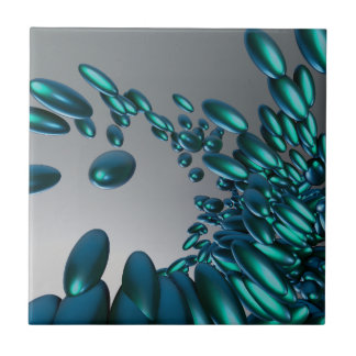 Carreau Motif Abstrait 3D Émeraude Futuriste