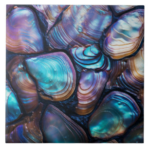 Carreau Motif Abstrait Abalone Shell