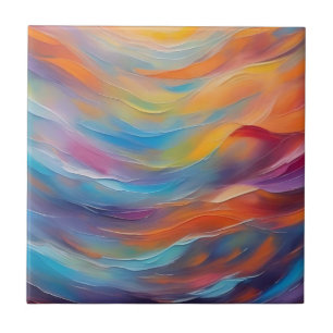 Carreau Motif Abstrait bleu clair
