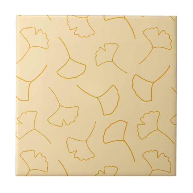 Carreau Motif Abstrait de Fall Ginkgo (Devant)