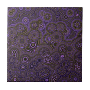 Carreau Motif Abstrait Élégant – Flux d'Agate Violet
