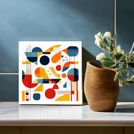 Carreau Motif Abstrait géométrique Bauhaus#6 ID1068