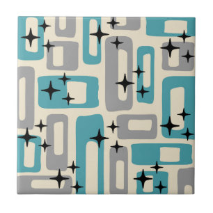 Carreau Motif Abstrait moderne rétro du milieu du siècle