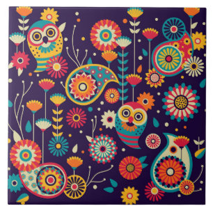 Carreau Motif Abstrait vibrant