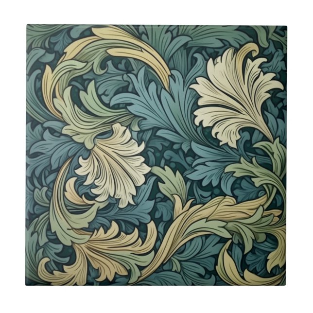 Carreau Motif Acanthus Leaf (Devant)
