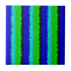 Carreau Motif arc-en-ciel bleu vert abstrait 3D