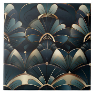 Carreau Motif Art Déco, Détails Or, Design Playère