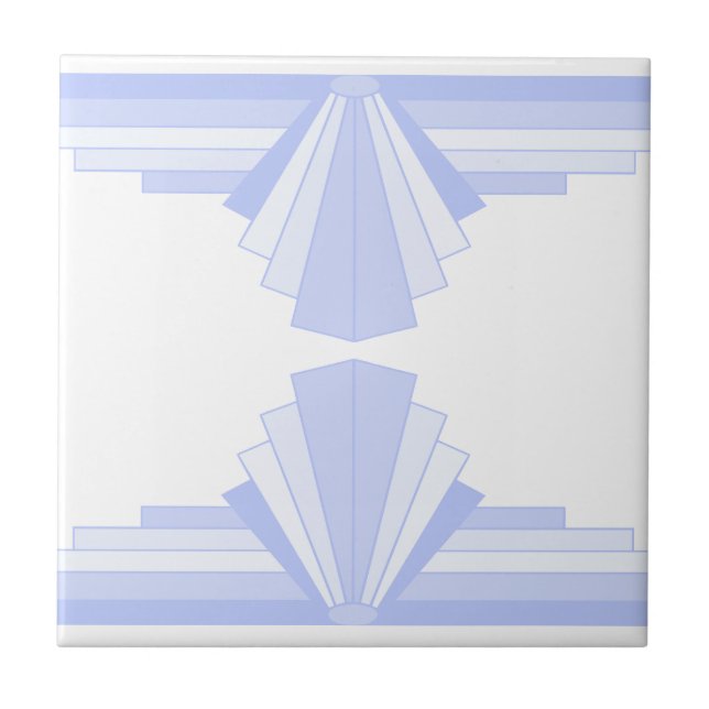 Carreau Motif Art déco en bleu (Devant)
