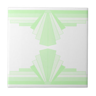 Carreau Motif Art déco en Pastel Green