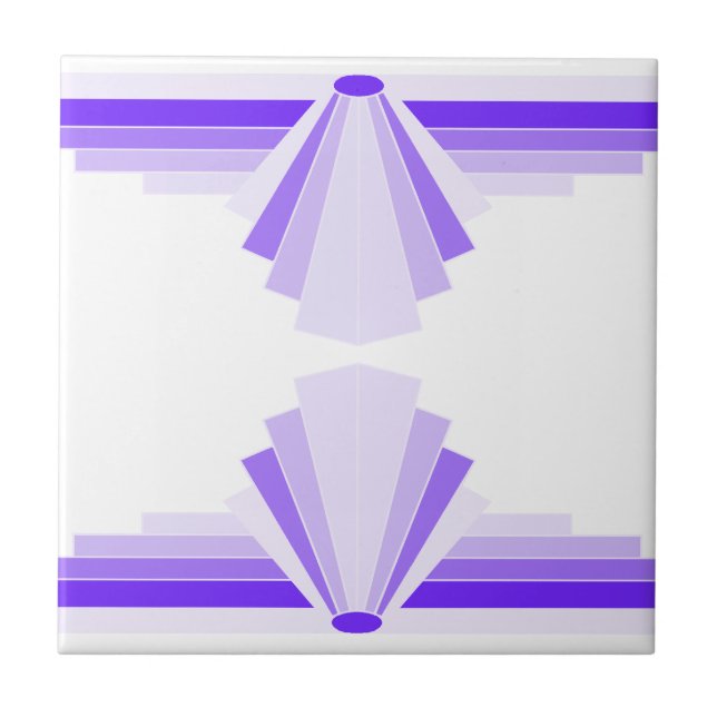 Carreau Motif Art déco en violet (Devant)