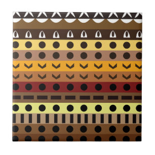 Carreau Motif Art Déco Tribal Coloré