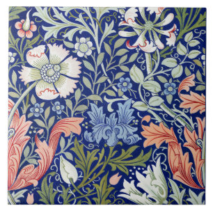 Carreau Motif Art Nouveau floral de William Morris Compton
