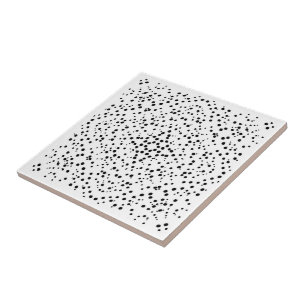 Carreau Motif artistique abstrait à pois éclaboussés noir