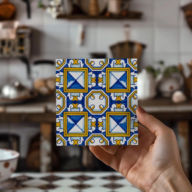 Carreau Motif Azulejo Accent Authentique de Maison Portuga (Coasters, Drink Coasters, Coaster Set, Home Decor,
Housewarming Gift, Kitchen Accessories)