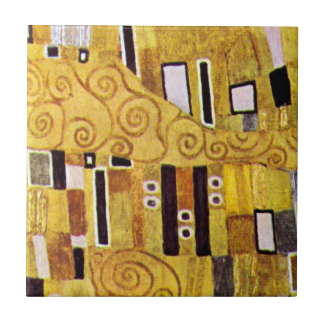 Carreau Motif baiser de Gustav Klimt, Art Nouveau (Devant)