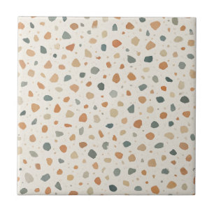 Carreau Motif blanc Terrazzo Speckle bleu clair