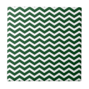 Carreau Motif blanc vert-foncé de Chevron