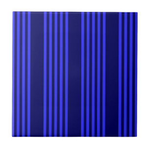 Carreau Motif bleu cinq bandes