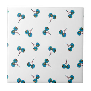 Carreau Motif Blue Cherry