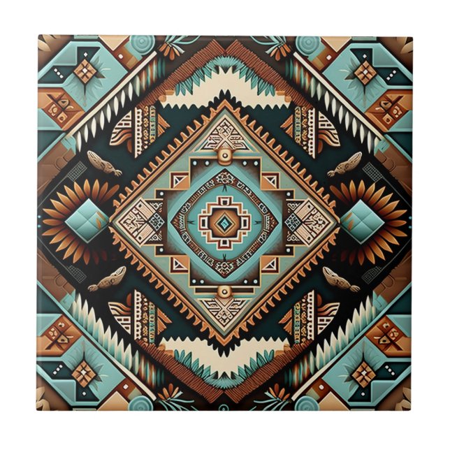 Carreau Motif Boho occidental (Devant)