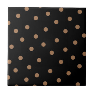 Carreau Motif Brown Black Polkadot
