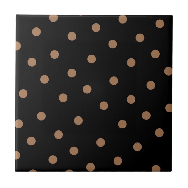 Carreau Motif Brown Black Polkadot (Devant)
