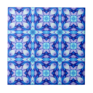 Carreau Motif captivant populaire en bleu et violet