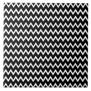 Carreau Motif Chevron noir et blanc