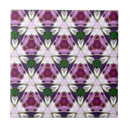 Carreau Motif chic vert magenta de Bourgogne Geomettic