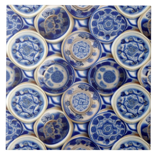 Carreau Motif chinois traditionnel (Devant)