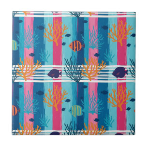 Carreau Motif Coloré de la Vie Marine Côtière (11)