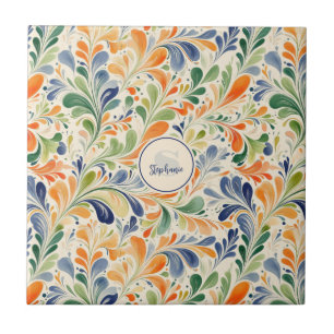 Carreau Motif couleur Paisley d'inspiration vintage (4)