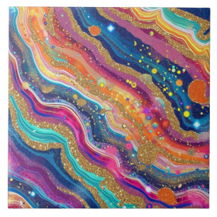 Carreau Motif d'agate de parties scintillant Faux