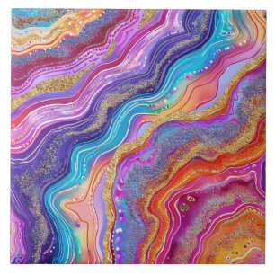 Carreau Motif d'agate de parties scintillant Faux