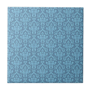 Carreau Motif damassé bleu