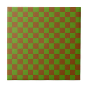 Carreau Motif damier pomme caramel