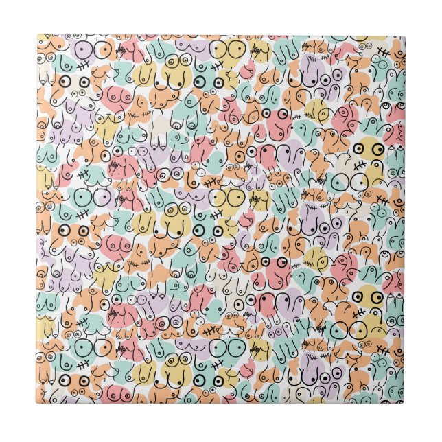 Carreau Motif d'anniversaire coloré (Devant)